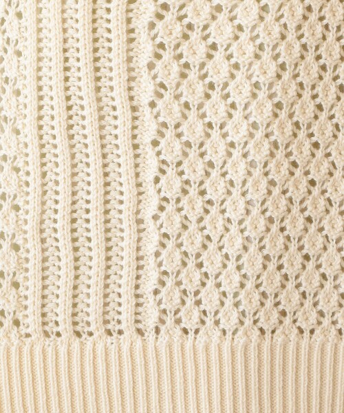 「Afternoon Tea」 ノースリーブニット MEDIUM ネイビー レディース_画像6