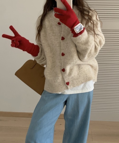 「deux amour」 ニットカーディガン FREE アイボリー レディース_画像5