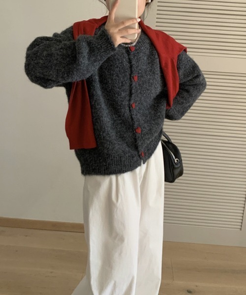 「deux amour」 ニットカーディガン FREE アイボリー レディース_画像7