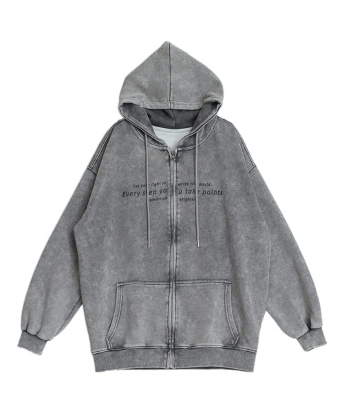 ANAP（アナップ） パーカー ピグメント サガラ刺繍 オーバーサイズ