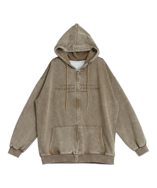 ANAP（アナップ） パーカー ピグメント サガラ刺繍 オーバーサイズ