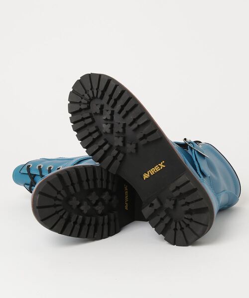 「AVIREX」 ブーツ 23cm ブルー レディース_画像3