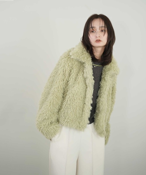 Bulue. コート アウター 「Bulue.」チベットラムフェイクファー