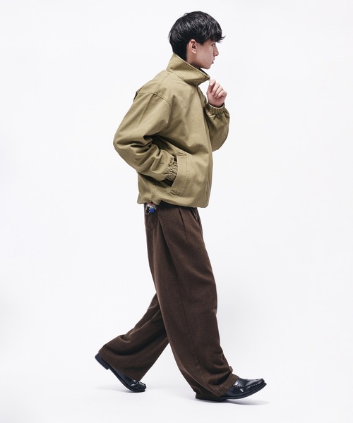 「Adoon plain」 ブルゾン MEDIUM ネイビー メンズ_画像7