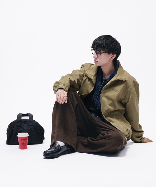 「Adoon plain」 ブルゾン MEDIUM ネイビー メンズ_画像8