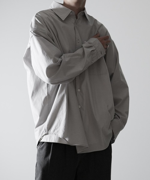 「RUUBON」 長袖シャツ M ベージュ メンズ_画像3