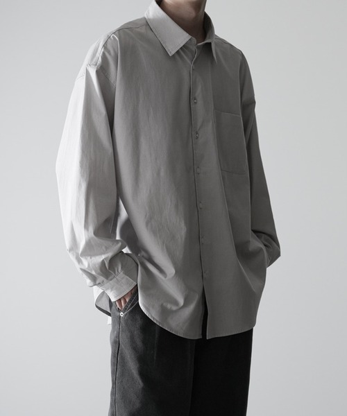 「RUUBON」 長袖シャツ M ベージュ メンズ_画像4