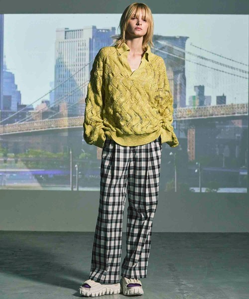 「MAISON SPECIAL」 長袖ニット 1 パープル メンズ_画像3