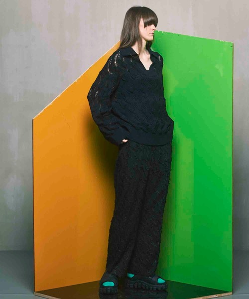 「MAISON SPECIAL」 長袖ニット 1 パープル メンズ_画像7