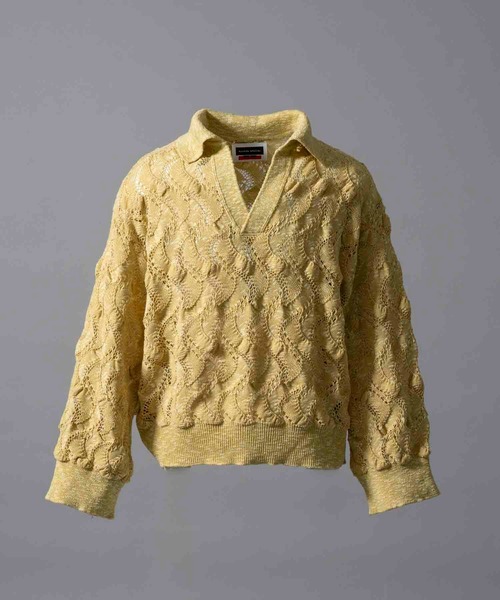 「MAISON SPECIAL」 長袖ニット 1 パープル メンズ_画像8