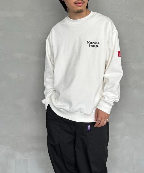 「Manhattan Portage」 スウェットカットソー S ネイビー レディース_画像9