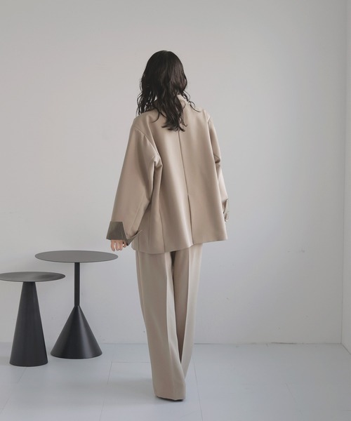 「LIAN」 テーラードジャケット FREE チャコールグレー レディース_画像8