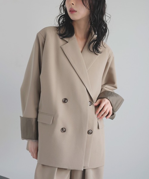 「LIAN」 テーラードジャケット FREE チャコールグレー レディース_画像9