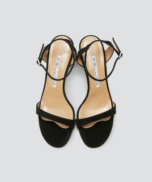 サンダル SAMI アンクルストラップ サンダル 5.0cm BLACK レディースの画像