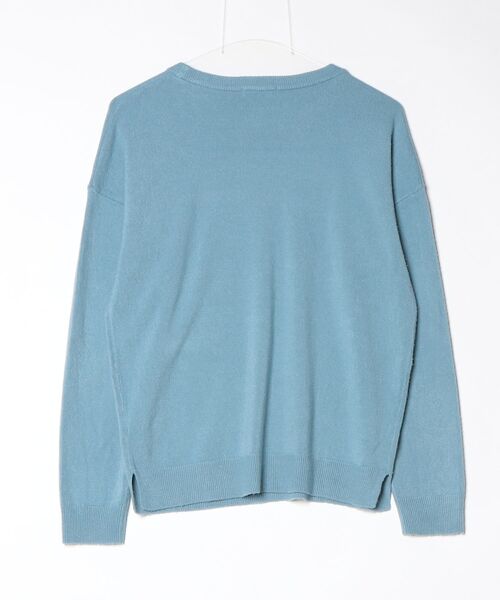 「NAVY」 長袖ニット M ブルー レディース_画像2