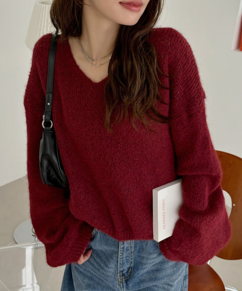 「Ada.」 長袖ニット M ライトブルー レディース_画像2