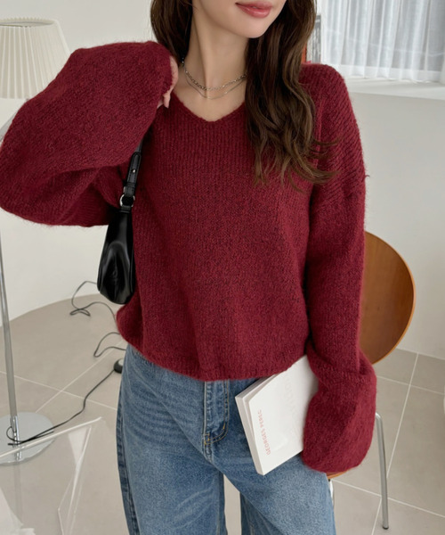 「Ada.」 長袖ニット M ライトブルー レディース_画像3