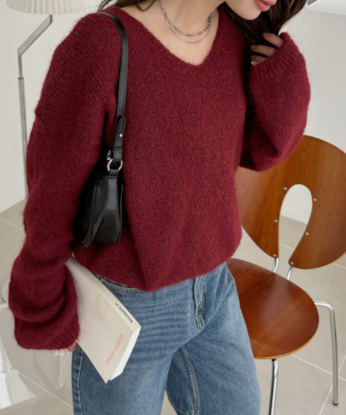 「Ada.」 長袖ニット M ライトブルー レディース_画像5