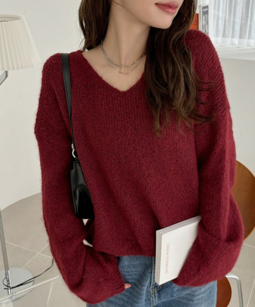 「Ada.」 長袖ニット M ライトブルー レディース_画像6