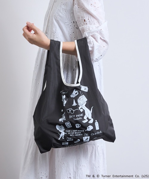 エコバッグ FLAPPER フラッパー:トムとジェリー モノクロエコバッグ