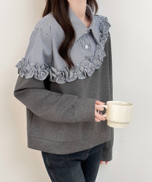 ABITOKYO（アビトーキョー） トレーナー スウェット ストライプ柄