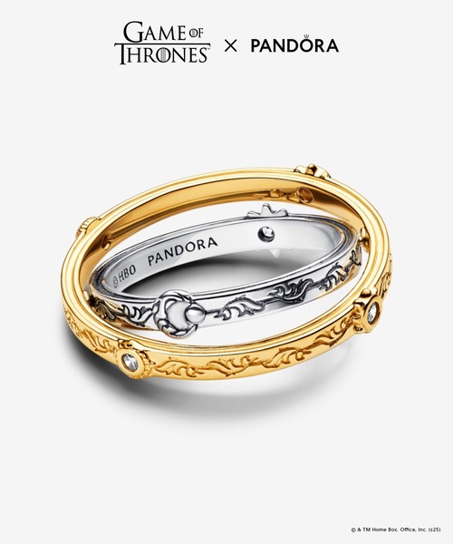 「Pandora」 リング 54 シルバー×ゴールド レディース_画像7