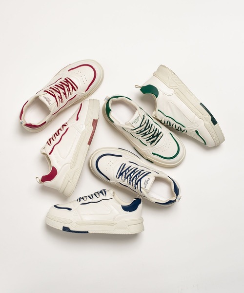 「SVEC」 シューズ 37 ホワイト×ブルー レディース_画像2