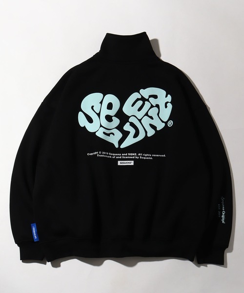 「SEQUENZ」 スウェットカットソー X-LARGE ブラック メンズ_画像3