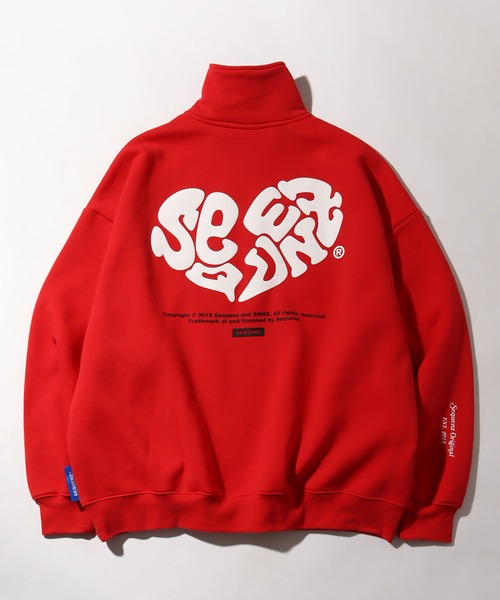 「SEQUENZ」 スウェットカットソー X-LARGE ブラック メンズ_画像9