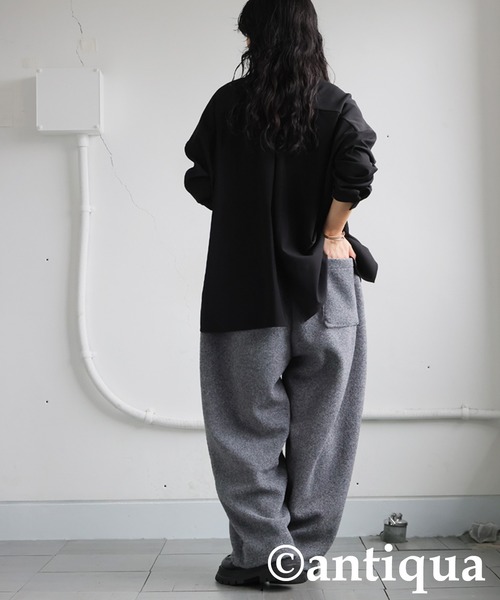 「antiqua」 「KYO」イージーパンツ P グレー レディース_画像7