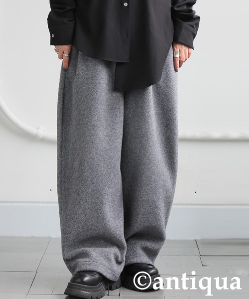 「antiqua」 「KYO」イージーパンツ P グレー レディース_画像9