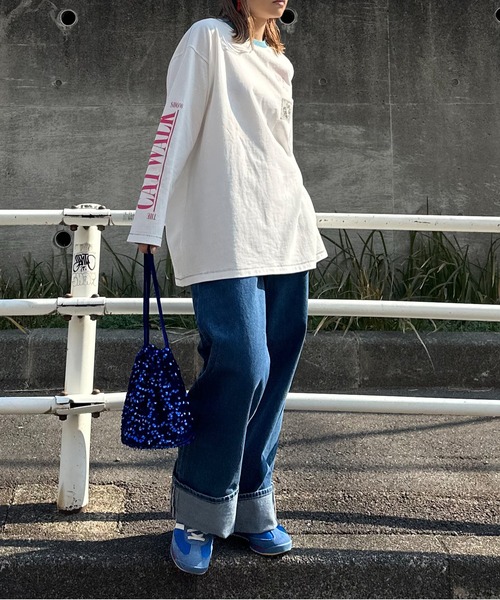 「mi via loca」 長袖カットソー FREE オフホワイト レディース_画像2