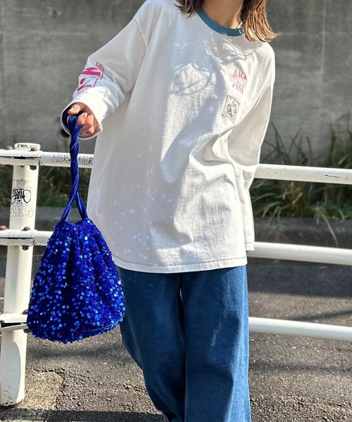 「mi via loca」 長袖カットソー FREE オフホワイト レディース_画像8