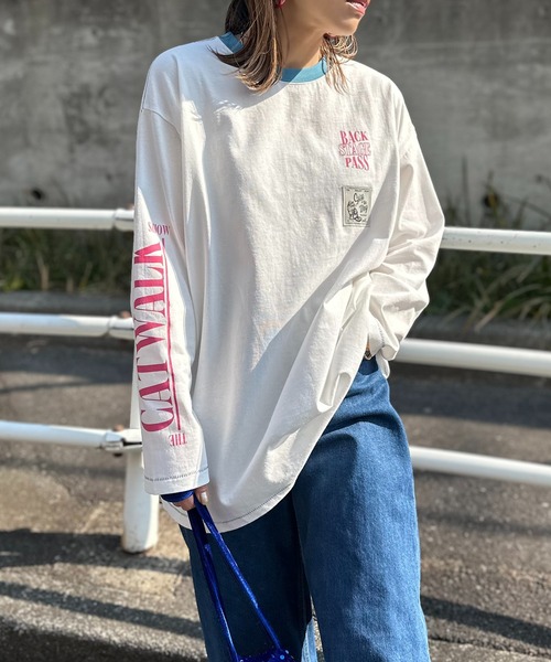 「mi via loca」 長袖カットソー FREE オフホワイト レディース_画像9