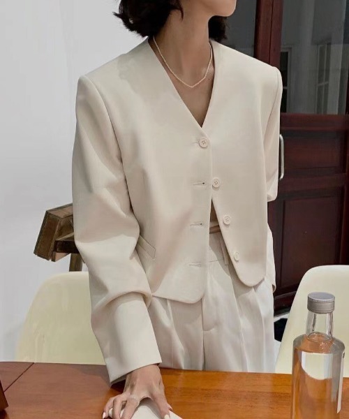 「FREE STYLISTS」 「yuga」テーラードジャケット FREE ベビーピンク レディース_画像5