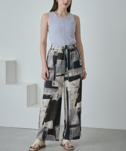 「ROSE BUD」 イージーパンツ FREE グレー レディース_画像3