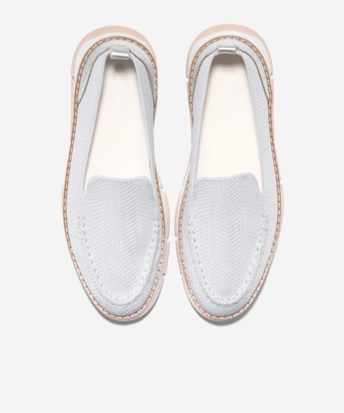 【極美品✨】コールハン ゼログランド ホワイト　厚底 デッキシューズ レザー COLE HAAN（コールハーン） デッキシューズ モカシン ゼログランド