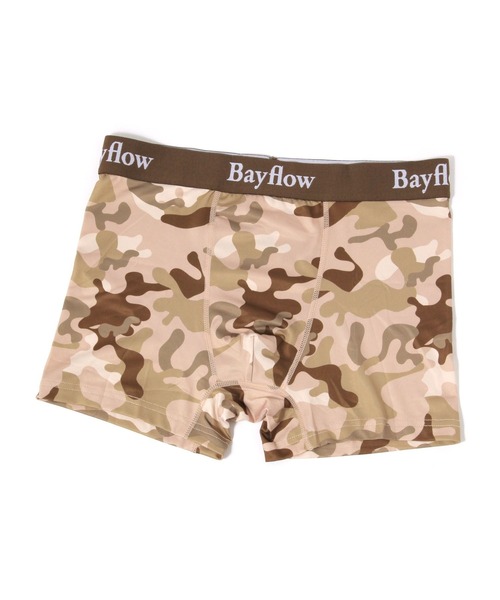 BAYFLOW（ベイフロー） ボクサーパンツ 迷彩柄ロゴリブアンダーウェア
