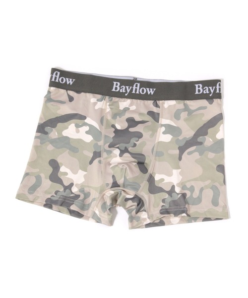BAYFLOW（ベイフロー） ボクサーパンツ 迷彩柄ロゴリブアンダーウェア