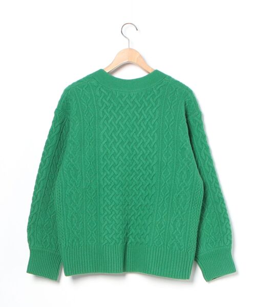 「green label relaxing」 ニットカーディガン FREE グリーン レディース_画像2
