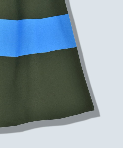 OMMO（オーエムエムオー） ワンピース BODER KNIT SQUARE TANK OP
