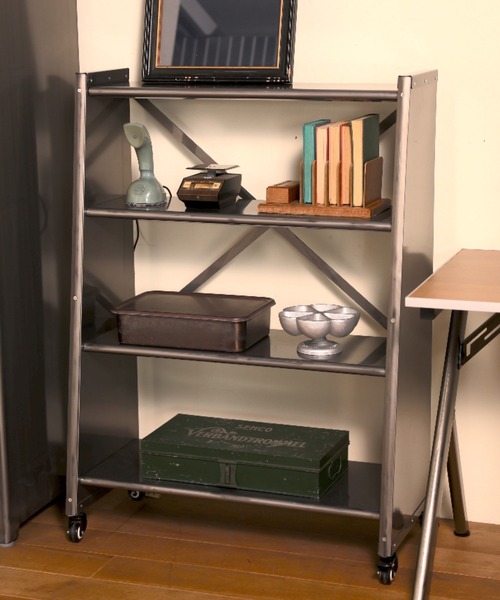 DULTON（ダルトン） 家具 4 TIER TAPERED METAL SHELF RAW/メタル