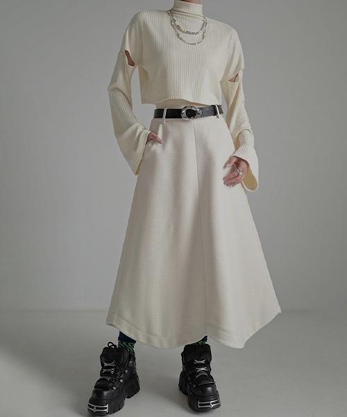 「chuclla」 長袖カットソー FREE アイボリー レディース_画像3