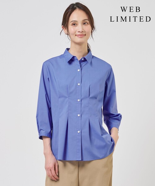 美品！販売中！Ｊ.PRESS薄紫色チェック の ブラウス　サイズ9 J.PRESS（J.プレス） ブラウス シャツ 「WEB限定カラーあり」SOFT TC