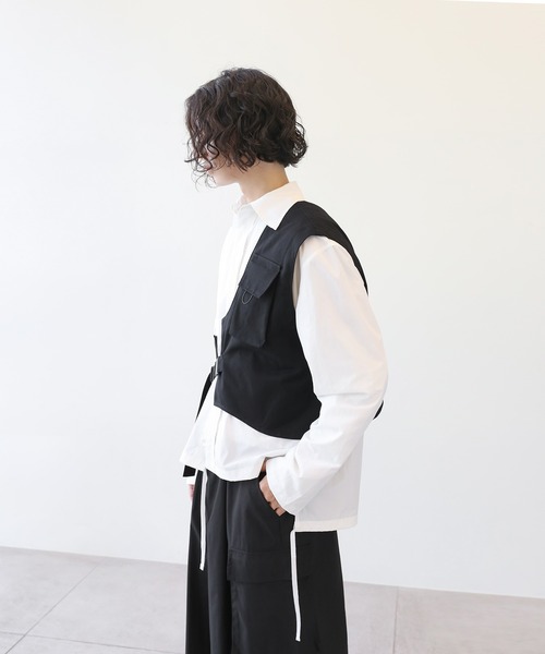 「minsobi」 ベスト FREE ブラック メンズ_画像7