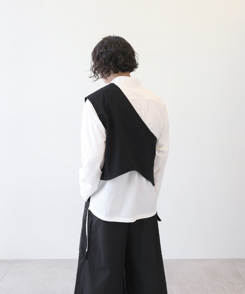 「minsobi」 ベスト FREE ブラック メンズ_画像8