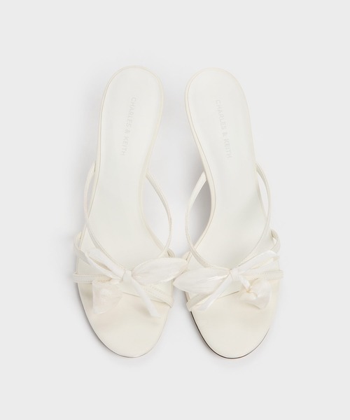 Charles & Keith 花柄ミュール CHARLES ＆ KEITH（チャールズ&キース） サンダル ミュール ボウ