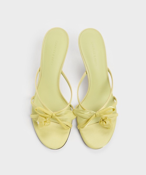 Charles & Keith 花柄ミュール CHARLES ＆ KEITH（チャールズ&キース） サンダル ミュール ボウ