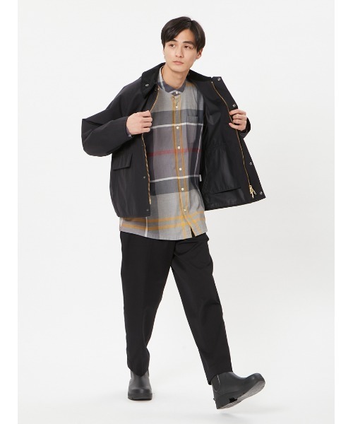 「Barbour」 長袖シャツ 38 グリーン メンズの画像
