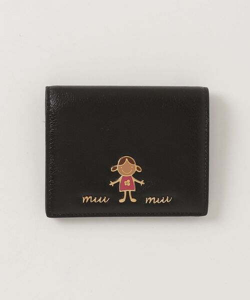 miu miu（ミュウミュウ） 二つ折り 財布 - ブラック レディース